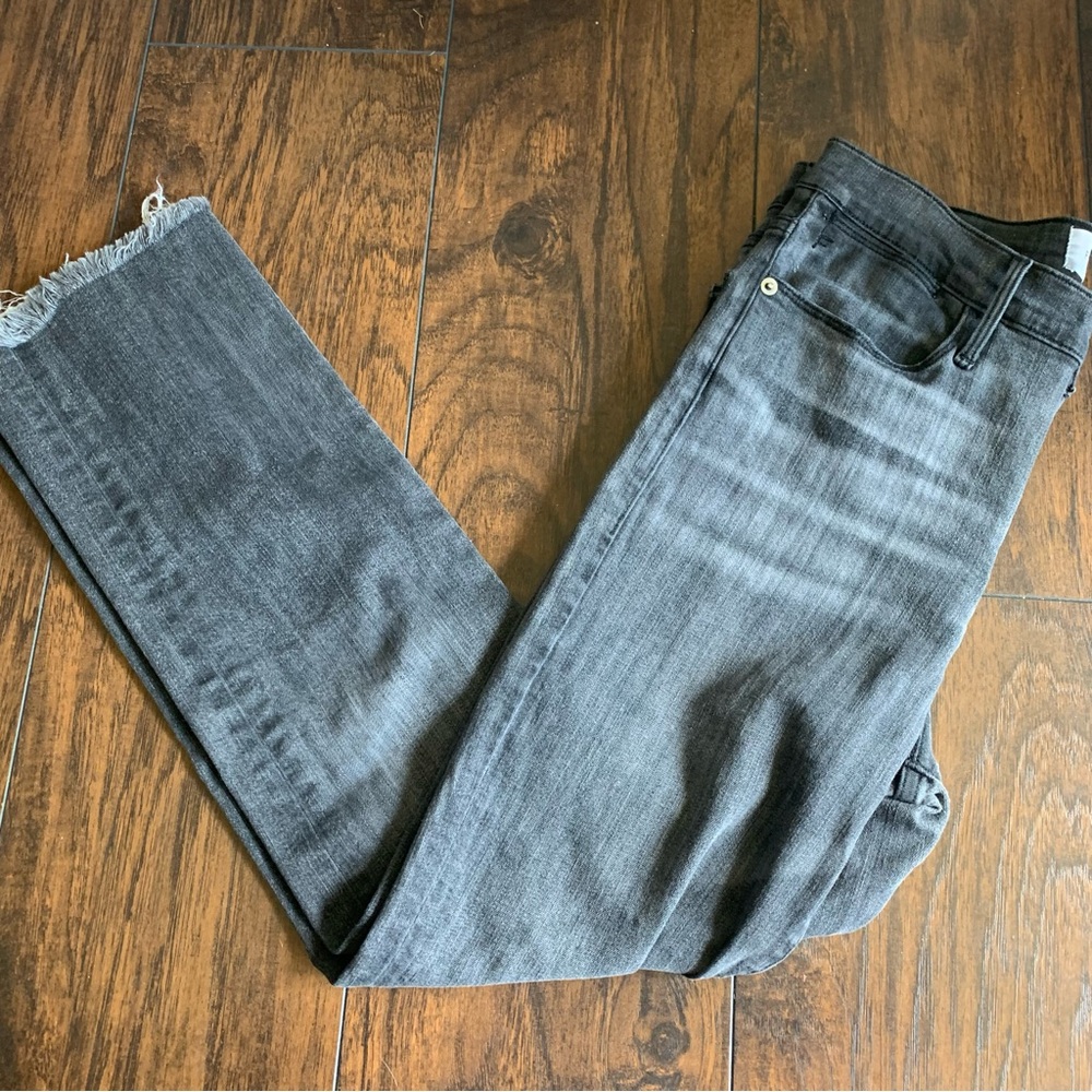 FRAME Denim Women's Le High Straight Jeans in Hunt (Gray) Size 30
